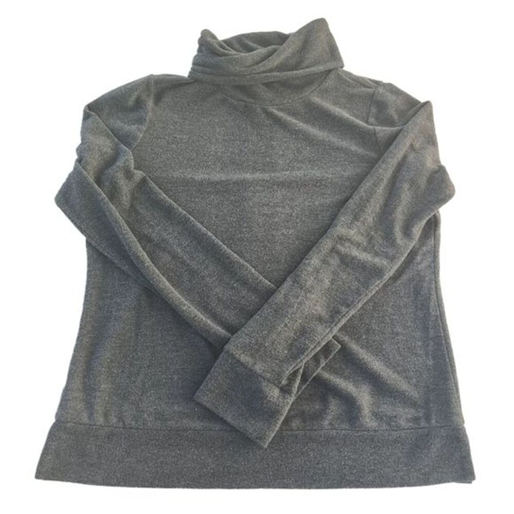 Lou & Grey Heathered Gray‎ Lightweight Turtleneck Size Small